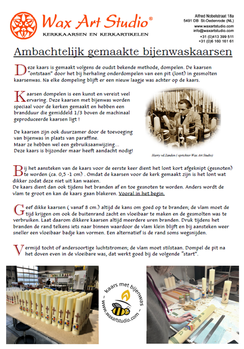 Bijenwaskaars voorblad